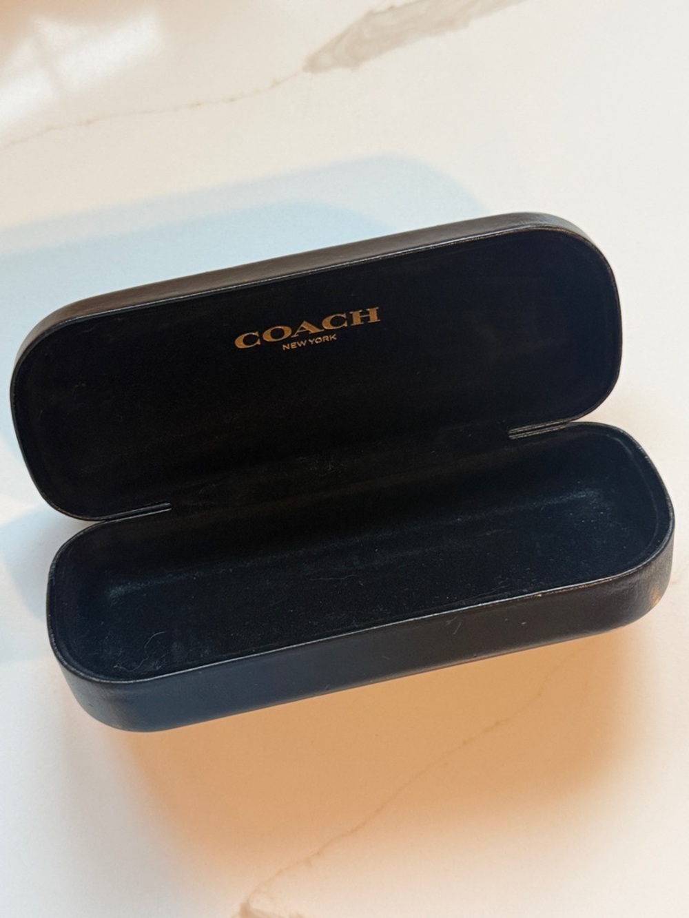 Coach Black Hardshell Glasses Case